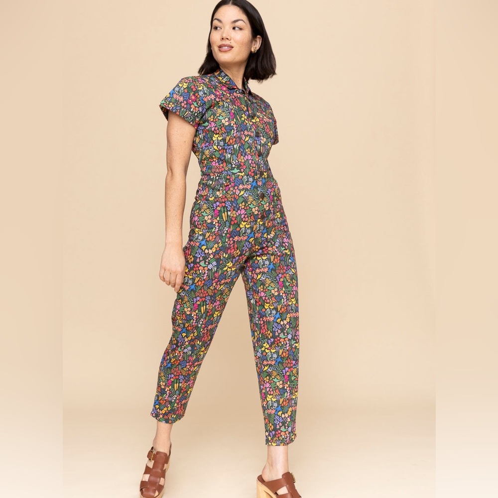 Mixed by Nasrin Sz Large Floral Secret Garden Jumpsuit Coverall